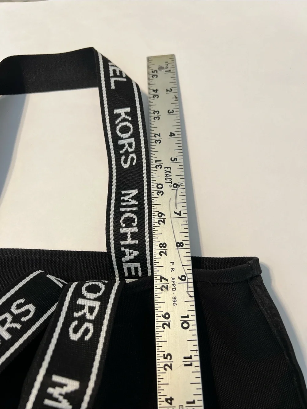 Michael Kors Black Canvas Logo Strap Overalls Bottoms Like New